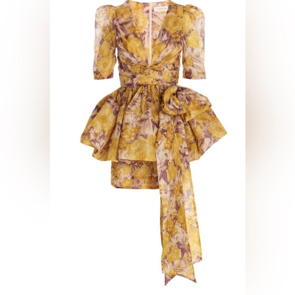Zimmermann High Tide Peplum Minidress